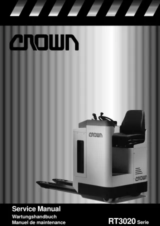 Crown RT3020 Series Pallet Truck Service Repair Manual