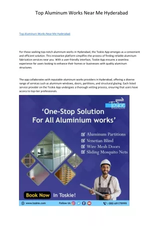 Top Aluminum Works Near Me Hyderabad