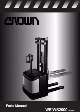 Crown WE2000 Series Forklift Parts Catalogue Manual