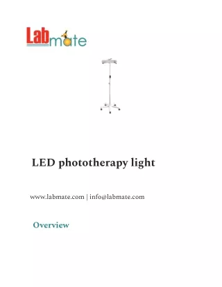 LED phototherapy light