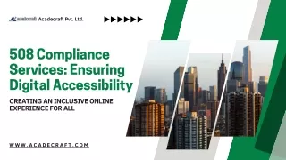 508 Compliance Services: Ensuring Digital Accessibility