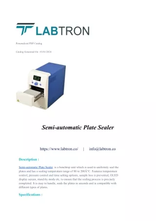 Semi-automatic Plate Sealer