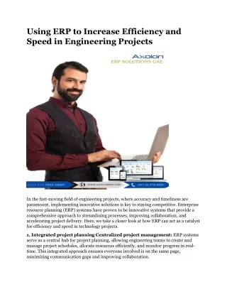 Using ERP to Increase Efficiency and Speed in Engineering Projects