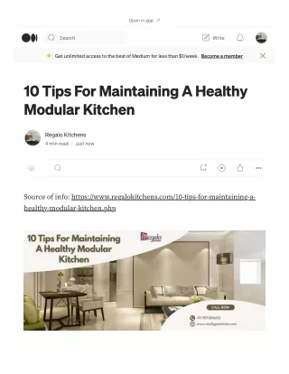 10 Tips For Maintaining A Healthy Modular Kitchen