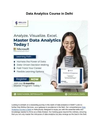 Data Analytics Course in Delhi