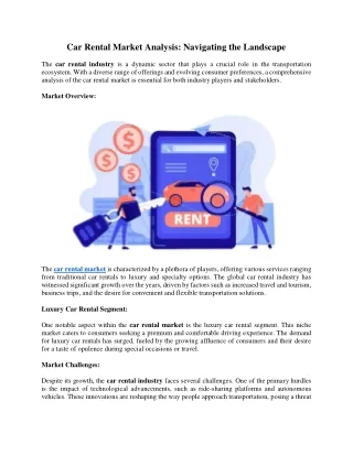 Car Rental Market Analysis- Navigating the Landscape