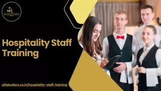 Hospitality Staff Training