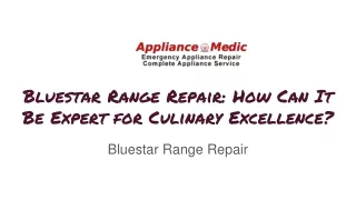 Bluestar Range Repair: How Can It Be Expert for Culinary Excellence?