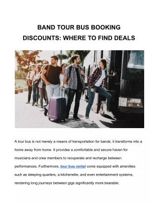 BAND TOUR BUS BOOKING DISCOUNTS_ WHERE TO FIND DEALS
