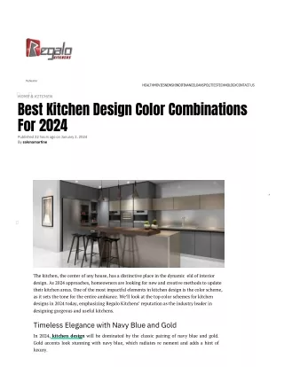 Best Kitchen Design Color Combinations For 2024