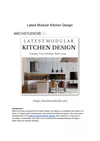 Latest Modular Kitchen Design