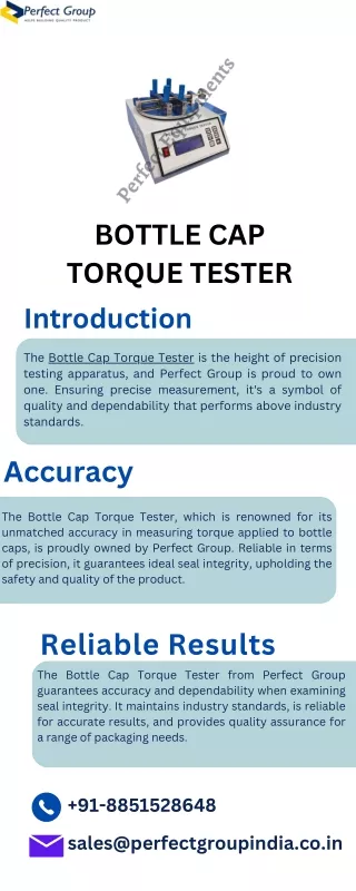 Bottle Cap Torque Tester