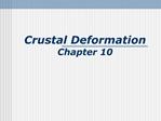 Crustal Deformation Chapter 10