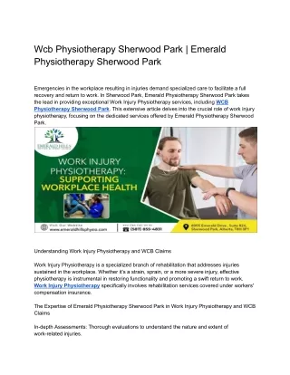 Wcb Physiotherapy Sherwood Park | Emerald Physiotherapy Sherwood Park