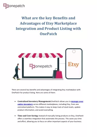 Key Benefits and Advantages of Etsy Marketplace Integration