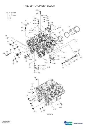 DAEWOO DOOSAN DX520LC CRAWLER EXCAVATOR Parts Catalogue Manual