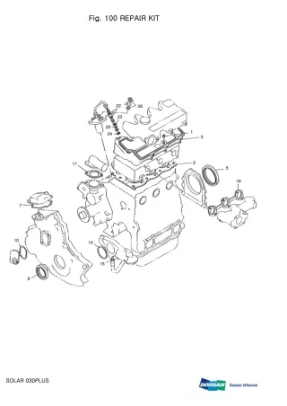 DAEWOO DOOSAN SOLAR 030 PLUS MINI CRAWLER EXCAVATOR Parts Catalogue Manual