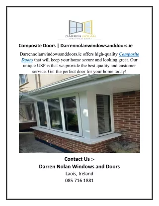 Composite Doors Darrennolanwindowsanddoors.ie