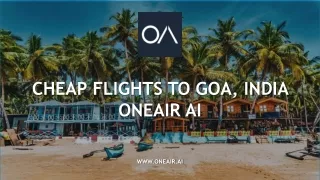 Cheap Flights to Goa, India - OneAir AI