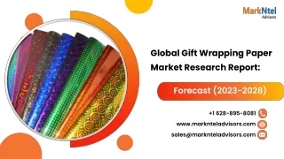 Global Gift Wrapping Paper Market Research Report: Forecast (2023-2028)