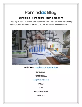 Send Email Reminders  Remindax