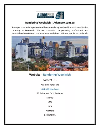 Rendering Woolwich  Adampro.com