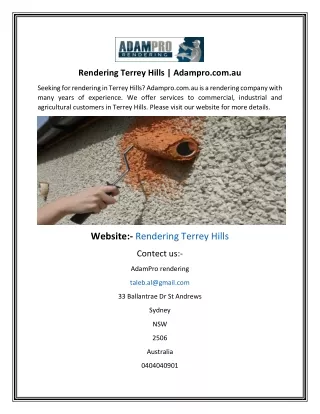 Rendering Terrey Hills  Adampro.com