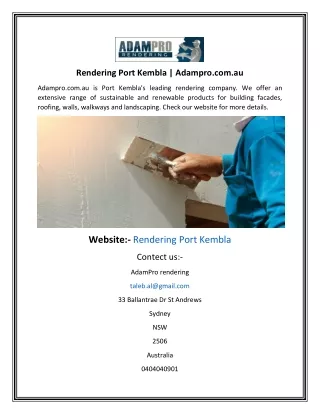 Rendering Port Kembla  Adampro.com