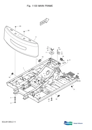 DAEWOO DOOSAN SOLAR 300LC-V CRAWLER EXCAVATOR Parts Catalogue Manual