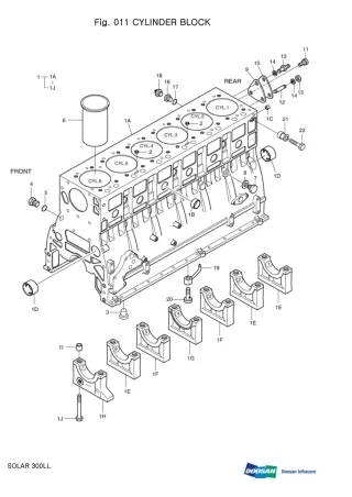 DAEWOO DOOSAN SOLAR 300LL FORESTRY MACHINE Parts Catalogue Manual