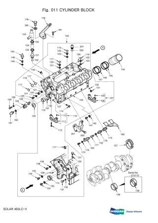 DAEWOO DOOSAN SOLAR 450LC-V CRAWLER EXCAVATOR Parts Catalogue Manual