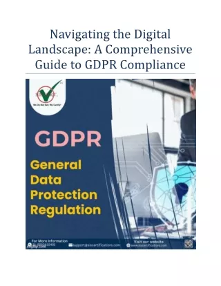 Navigating the Digital Landscape: A Comprehensive Guide to GDPR Compliance