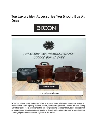 Top Luxury Men Accessories You Should Buy Once (1)