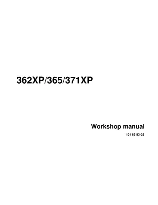 Husqvarna 362XP Chainsaw Service Repair Manual