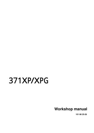 Husqvarna 371XPG Chainsaw Service Repair Manual