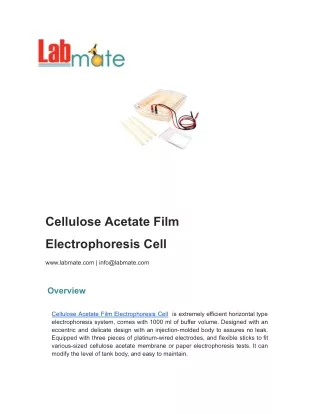 Cellulose Acetate Film Electrophoresis Cell