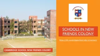 Schools in New Friends Colony