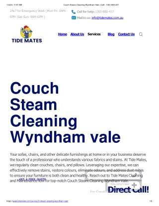 Couch Steam Cleaning Wyndham Vale