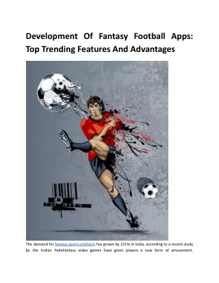 Development Of Fantasy Football Apps_ Top Trending Features And Advantages