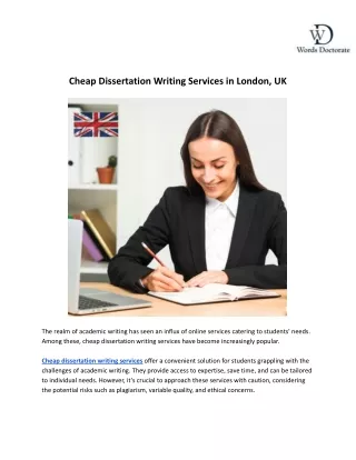 Cheap Dissertation Writing Services in London, UK