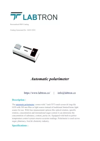 Automatic polarimeter