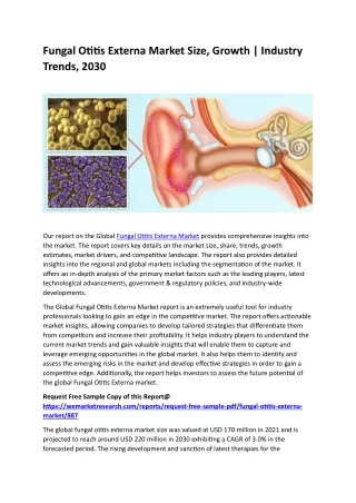 Fungal Otitis Externa Market Size