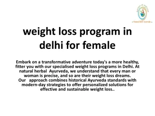 weight loss program in delhi for female