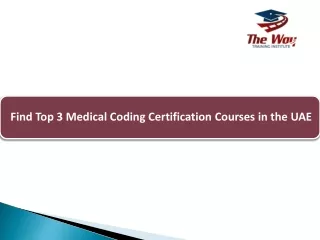 Find Top 3 Medical Coding Certification Courses in the UAE