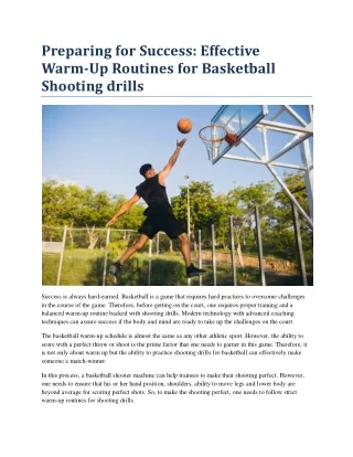 Preparing for Success Effective Warm-Up Routines for Basketball Shooting drills