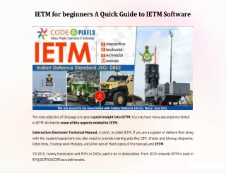 IETM for beginners A Quick Guide to IETM Software