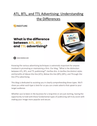 ATL, BTL, and TTL Advertising Understanding the Differences