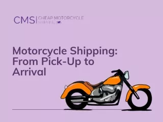 Seamless Motorcycle Shipping From Pick-Up to Arrival