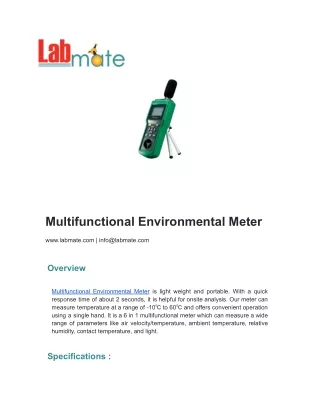 Multifunctional Environmental Meter