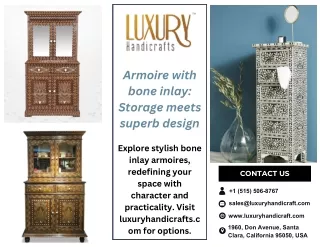 Armoire with bone inlay Storage meets superb design